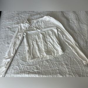 Old Navy White Long Sleeve Crop Top